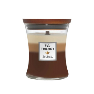 WoodWick® Cafe Sweets Trilogy Kerzenglas Mittel 275g...