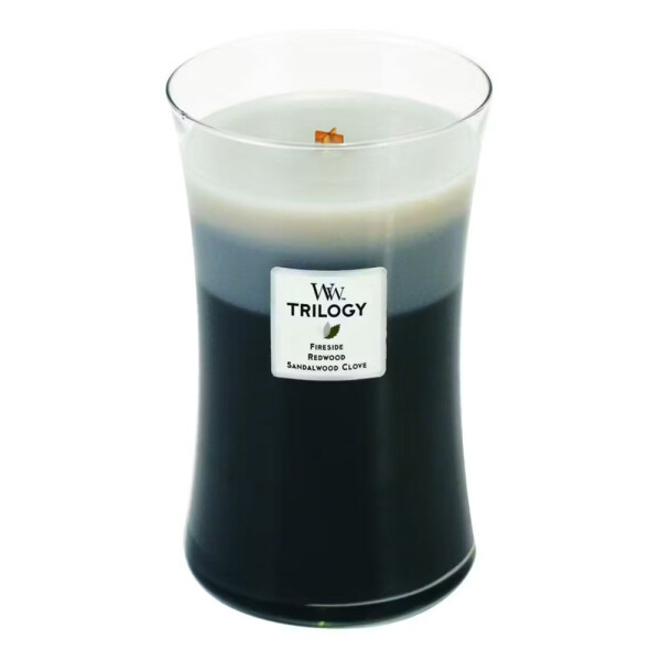 Warm Woods Trilogy Kerzenglas Groß 609,5g mit Knisterdocht