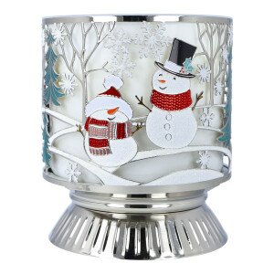 Bath & Body Works® Jar Holder Happy Snowman Scene