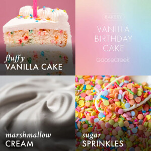 Vanilla Birthday Cake 3-Docht-Kerze 411g