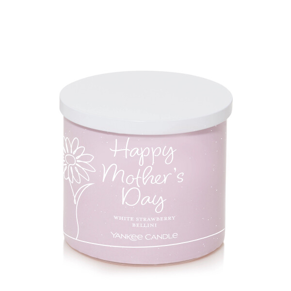 White Strawberry Bellini - Happy Mothers Day 3-Docht-Kerze 411g