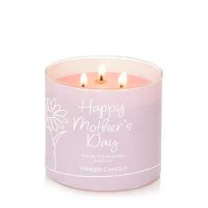 White Strawberry Bellini - Happy Mothers Day 3-Docht-Kerze 411g