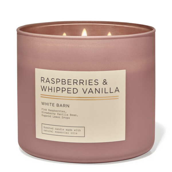 Bath & Body Works® Raspberries & Whipped Vanilla 3-Docht-Kerze 411g