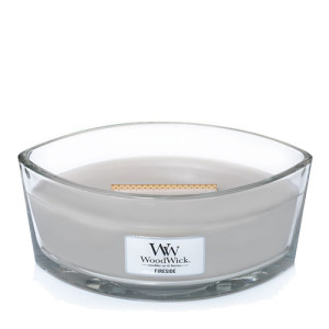 WoodWick® Fireside Kerzenglas Ellipse 453,6g mit...