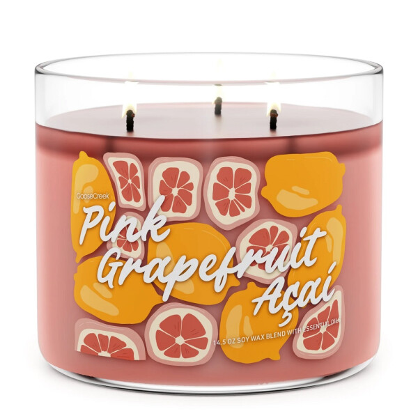 Pink Grapefruit Acai 3-Docht-Kerze 411g