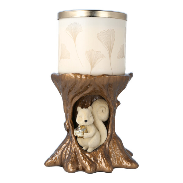 Squirrel in Tree Jar Holder