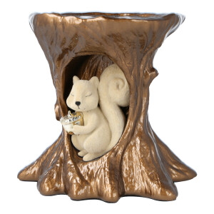 Squirrel in Tree Jar Holder