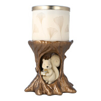 Squirrel in Tree Jar Holder