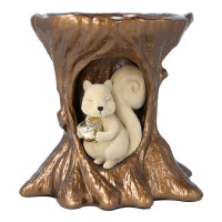 Squirrel in Tree Jar Holder