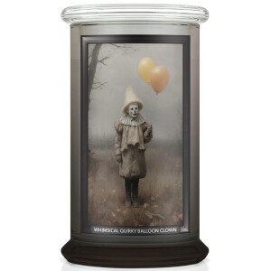 Whimsical Quirky Balloon Clown (Halloween) 2-Docht-Kerze...