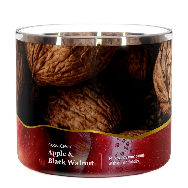 Apple & Black Walnut 3-Docht-Kerze 411g