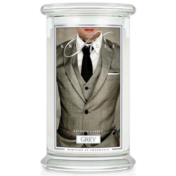 Grey 2-Docht-Kerze 623g