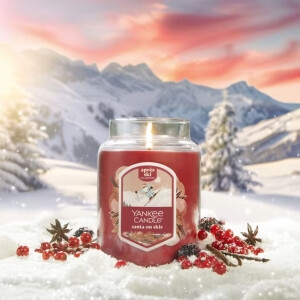 Santa on Skis Großes Glas 623g