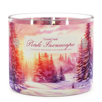 Pink Snowscape 3-Docht-Kerze 411g