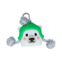 Polar Bear with Tinsel Pompoms PocketBac Holder