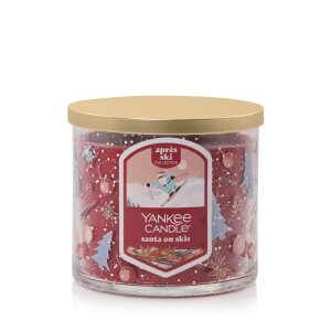 Santa on Skis 3-Docht-Kerze 411g