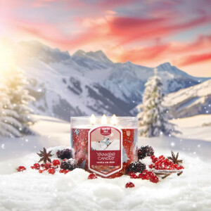Santa on Skis 3-Docht-Kerze 411g