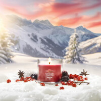 Santa on Skis Kleines Glas 122g