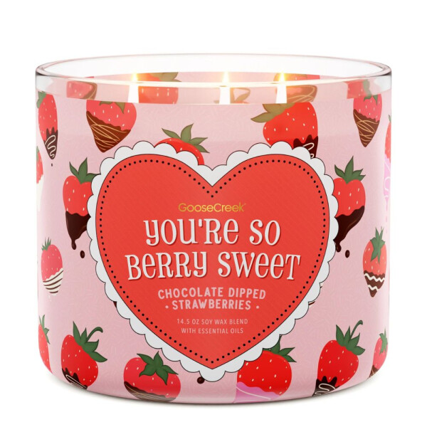 Chocolate Dipped Strawberries 3-Docht-Kerze 411g