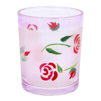 Votivkerzenhalter Glas Purple Flowers