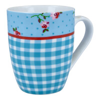 Teetasse / Kaffeebecher Karo Grün