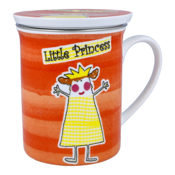 Teetasse "Little Princess" mit Deckel und Teesieb