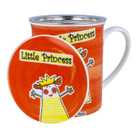 Teetasse "Little Princess" mit Deckel und Teesieb