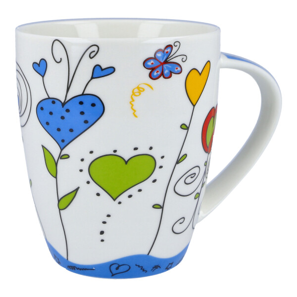 Teetasse / Kaffeebecher "Love" Blau