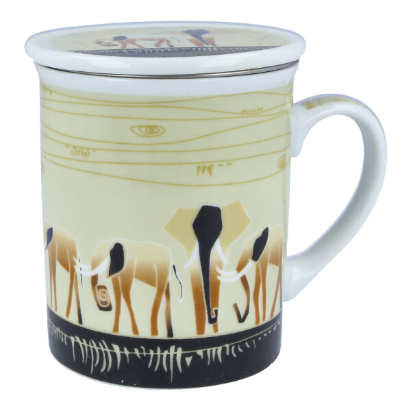Teetasse "African Dream" mit Deckel und Teesieb