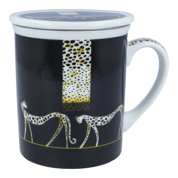Teetasse "African Night" mit Deckel und Teesieb