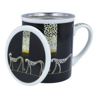 Teetasse "African Night" mit Deckel und Teesieb