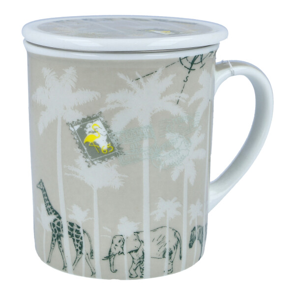 Teetasse "Malawi" mit Deckel und Teesieb