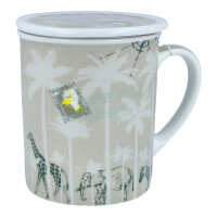 Teetasse "Malawi" mit Deckel und Teesieb