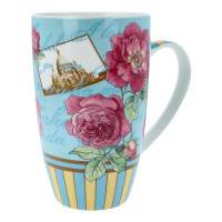 Teetasse / Kaffeebecher "Paris" Türkis 350ml