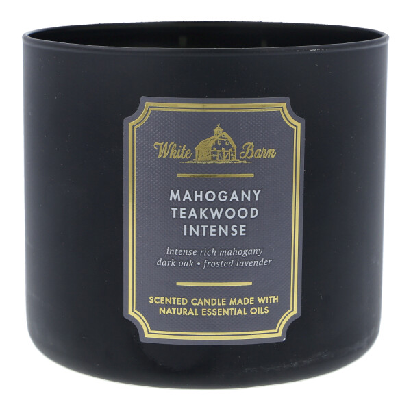 Mahogany Teakwood Intense 3-Docht-Kerze 411g