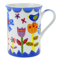 Teetasse / Kaffebecher "Bastelstunde" blau