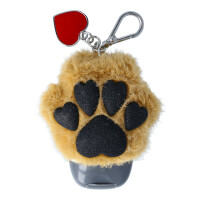 PocketBac Holder Brown Heart Paw With Charm