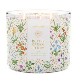 Buttercream Blooms 3-Docht-Kerze 411g