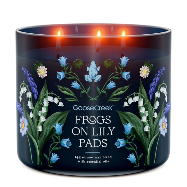 Frogs on Lily Pads 3-Docht-Kerze 411g