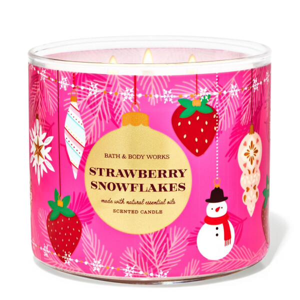 Bath & Body Works® Strawberry Snowflakes 3-Docht-Kerze 411g