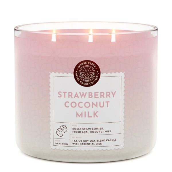 Strawberry Coconut Milk 3-Docht-Kerze 411g
