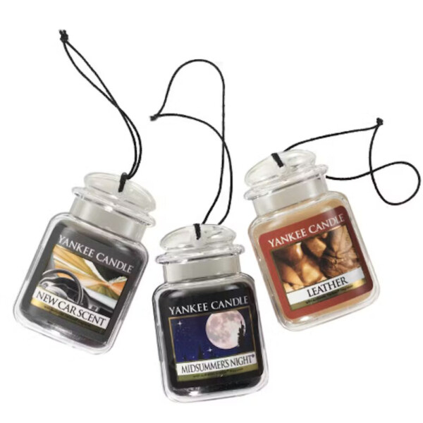 Leather / MidSummers Night® / New Car Scent Car Jar® Ultimate (3er Pack)
