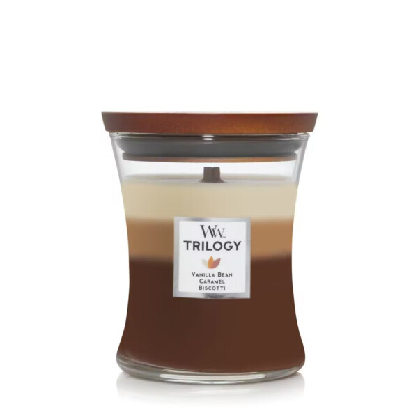 Cafe Sweets Trilogy Kerzenglas Mittel 275g mit Knisterdocht