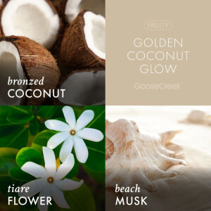 Golden Coconut Glow 3-Docht-Kerze 411g