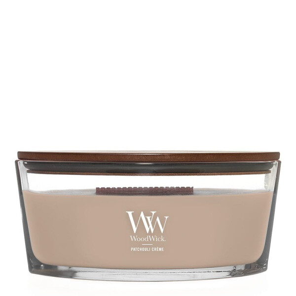 Patchouli Creme Kerzenglas Ellipse 453,6g mit Knisterdocht