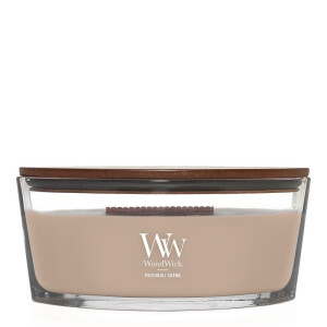 Patchouli Creme Kerzenglas Ellipse 453,6g mit Knisterdocht
