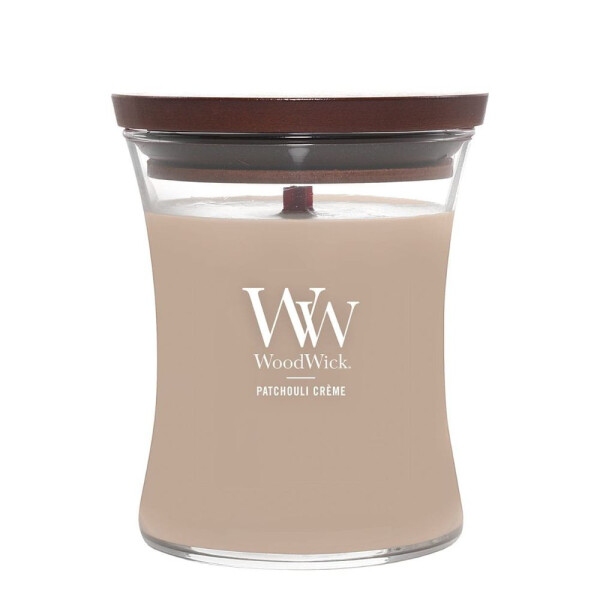 Patchouli Creme Kerzenglas Mittel 275g mit Knisterdocht