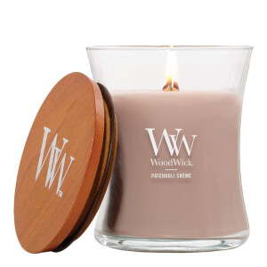 Patchouli Creme Kerzenglas Mittel 275g mit Knisterdocht