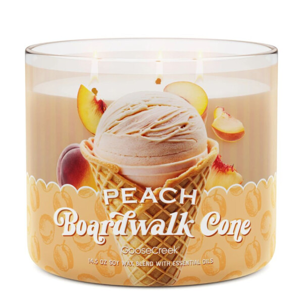Peach Boardwalk Cone 3-Docht-Kerze 411g