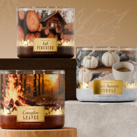 Fall Fireside 3-Docht-Kerze 411g